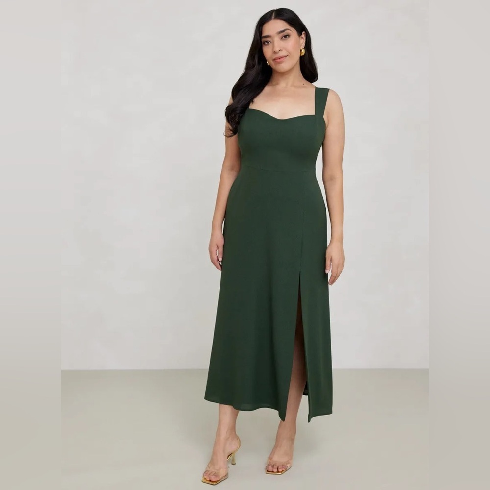 Park & Fifth Hastings Dress Dark Green Emerald Midi XXL